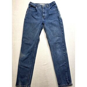 Vintage Bugle Boy Jeans Women 8 Blue High Rise Slim Tapered 90s Denim Classic